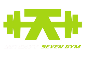 Logo con fondo transparente seventy seven gym
