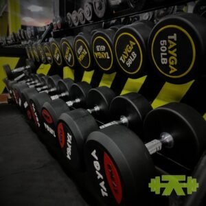 Pesas tayga en un rack